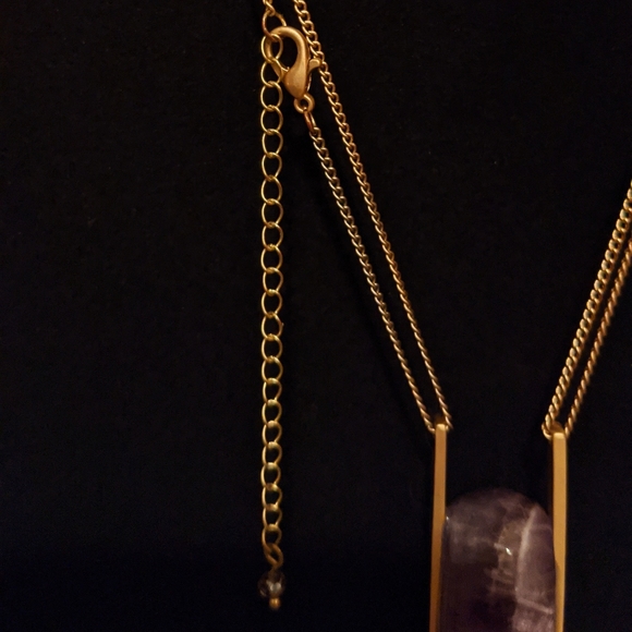 Amethyst Crystal Statement Necklace - Picture 5 of 6